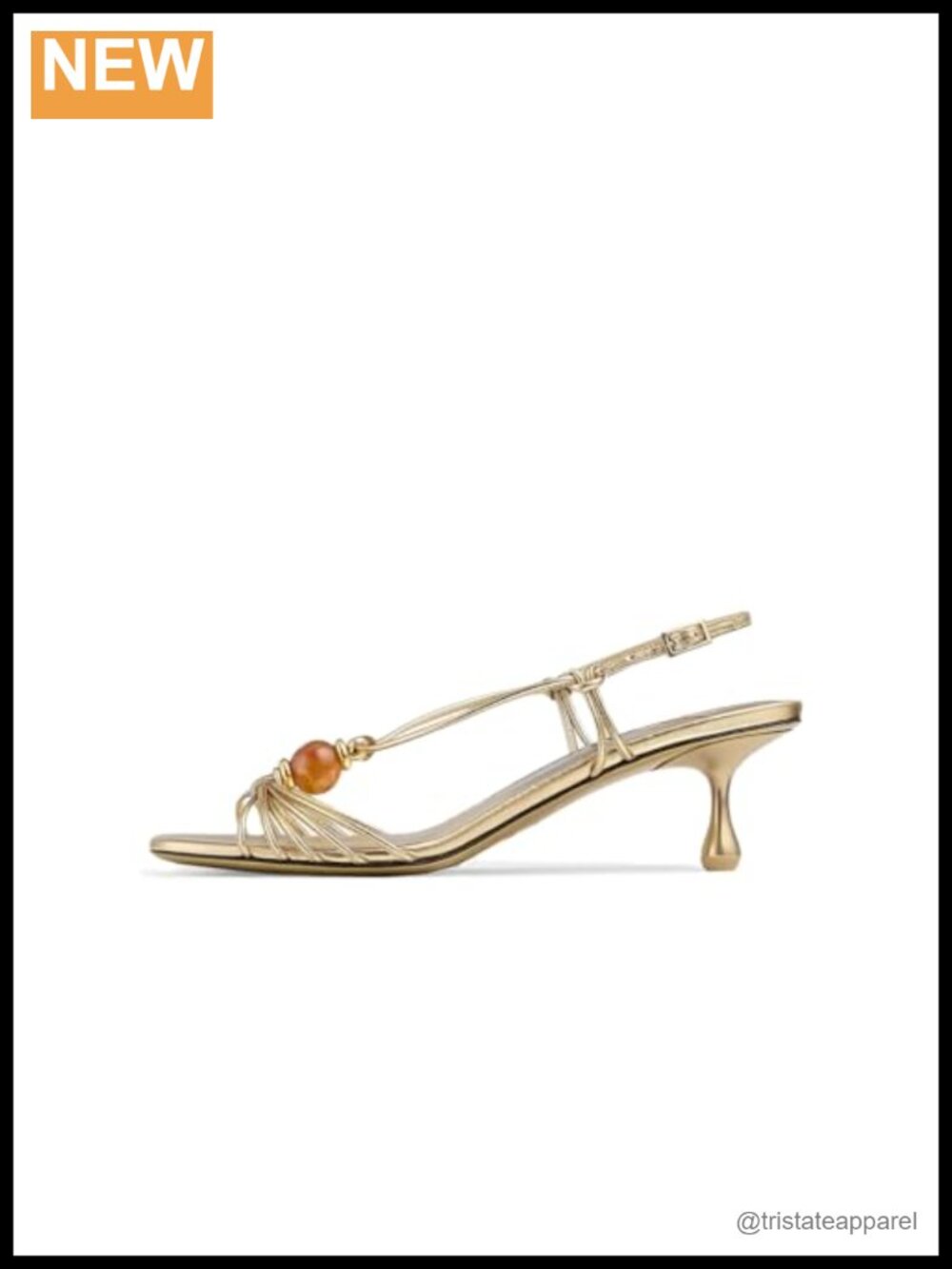 Womens Strappy Kitten Heel Sandals Faux Leather Slingback Square Toe Heeled